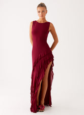 Hendrix Maxi Dress - Raspberry Wine