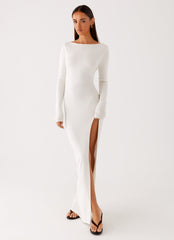 Amalfi Knit Maxi Dress - White