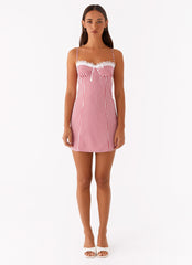 Bellissima Bustier Mini Dress - Red