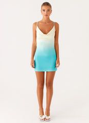 Brinny Mini Dress - Green Ombre