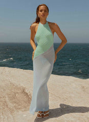 Caspa Crochet Maxi Dress - Multi