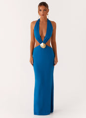 Flossy Maxi Dress - Royal Blue