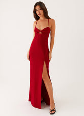 Heartbreaker Maxi Dress - Deep Red