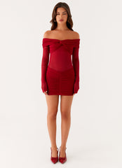 Jules Mini Dress - Raspberry