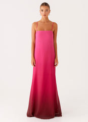 Marianne Maxi Dress - Fuchsia Gradient