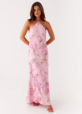 Pascal Maxi Dress - Pink Floral Print