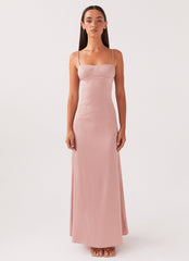 Ella Bustier Maxi Dress - Mauve