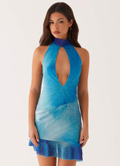 Arlo Mini Dress - Blue Tie Dye