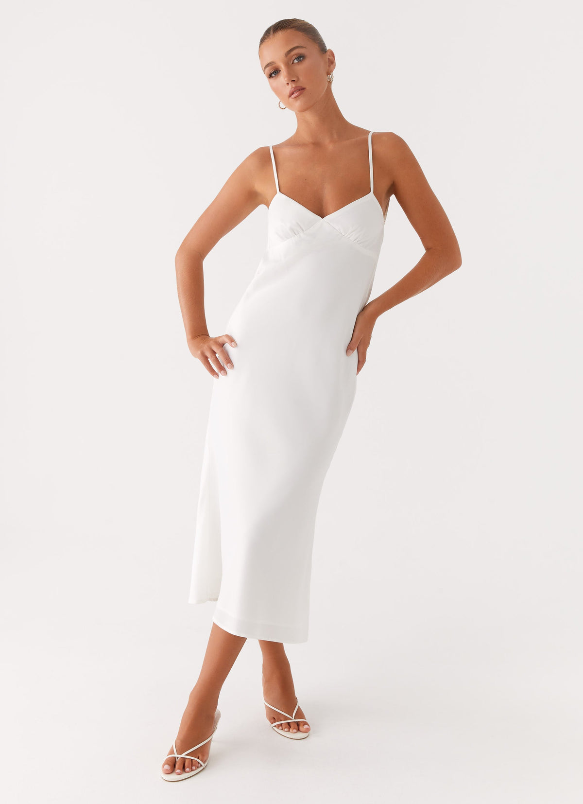 Bentley Midi Dress - White