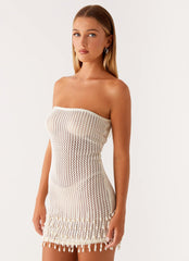 Carpe Diem Crochet Mini Dress - Ivory