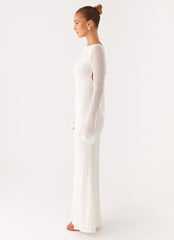 Ethereal Long Sleeve Maxi Dress - Ivory