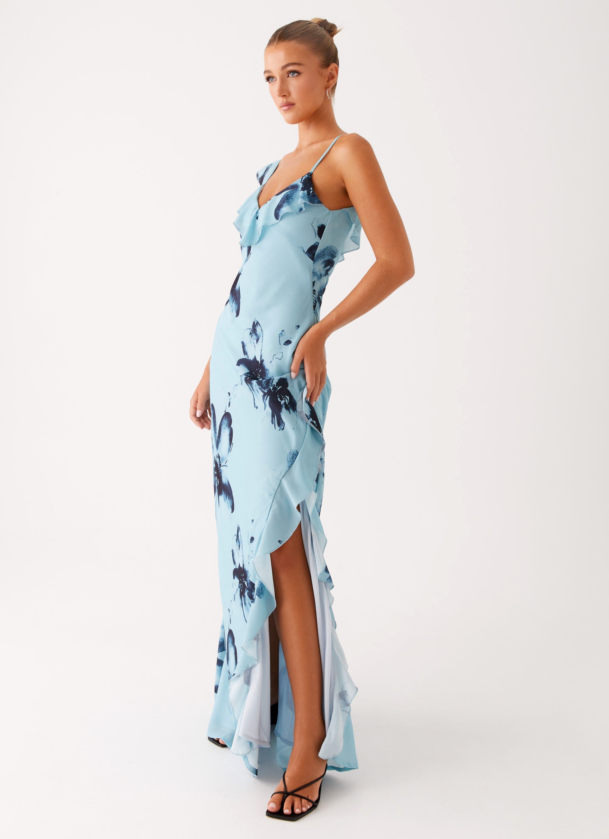 Goldsmith Maxi Dress - Blue Black Floral