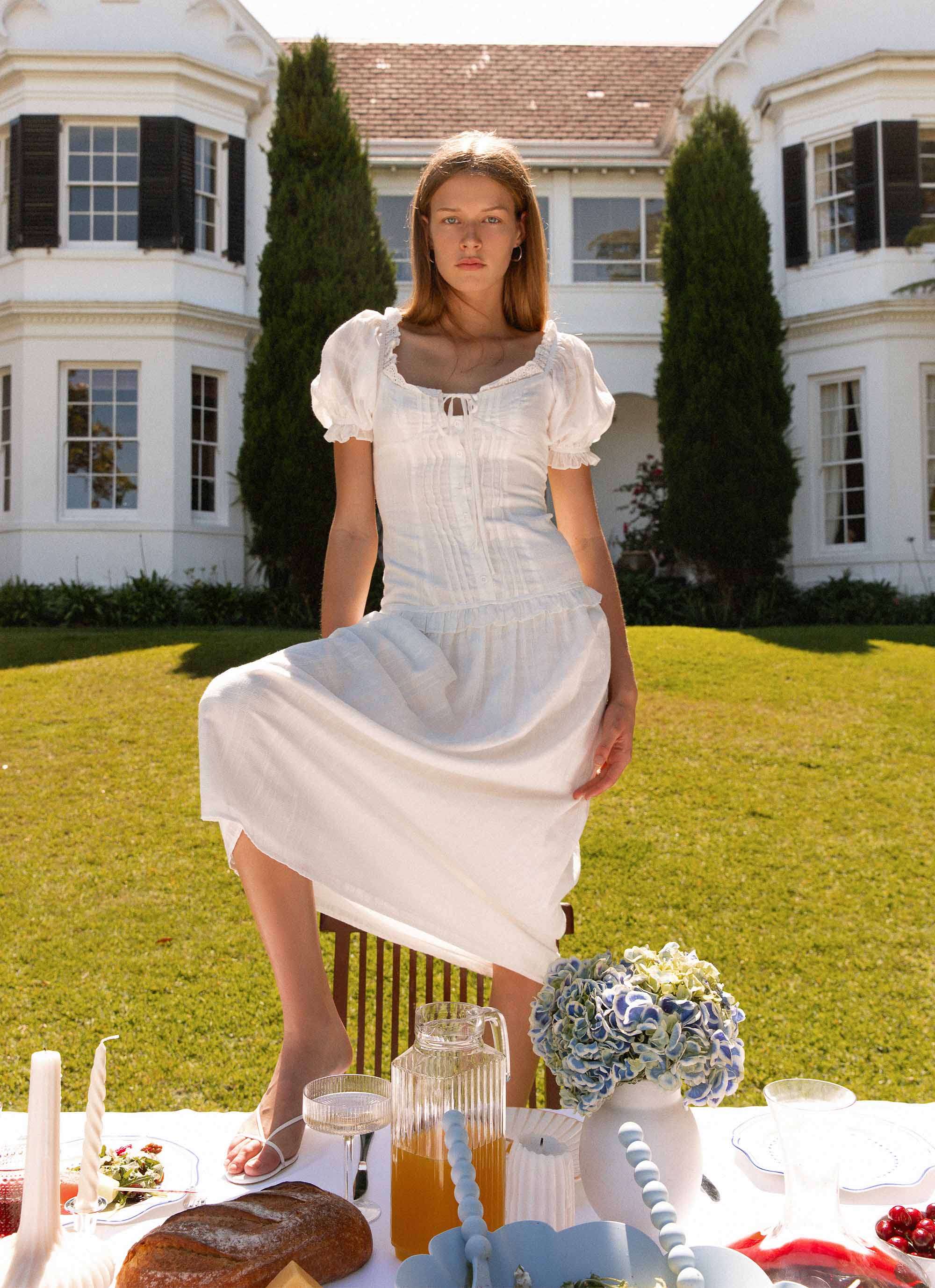 Hundred Percent Midi Dress - White