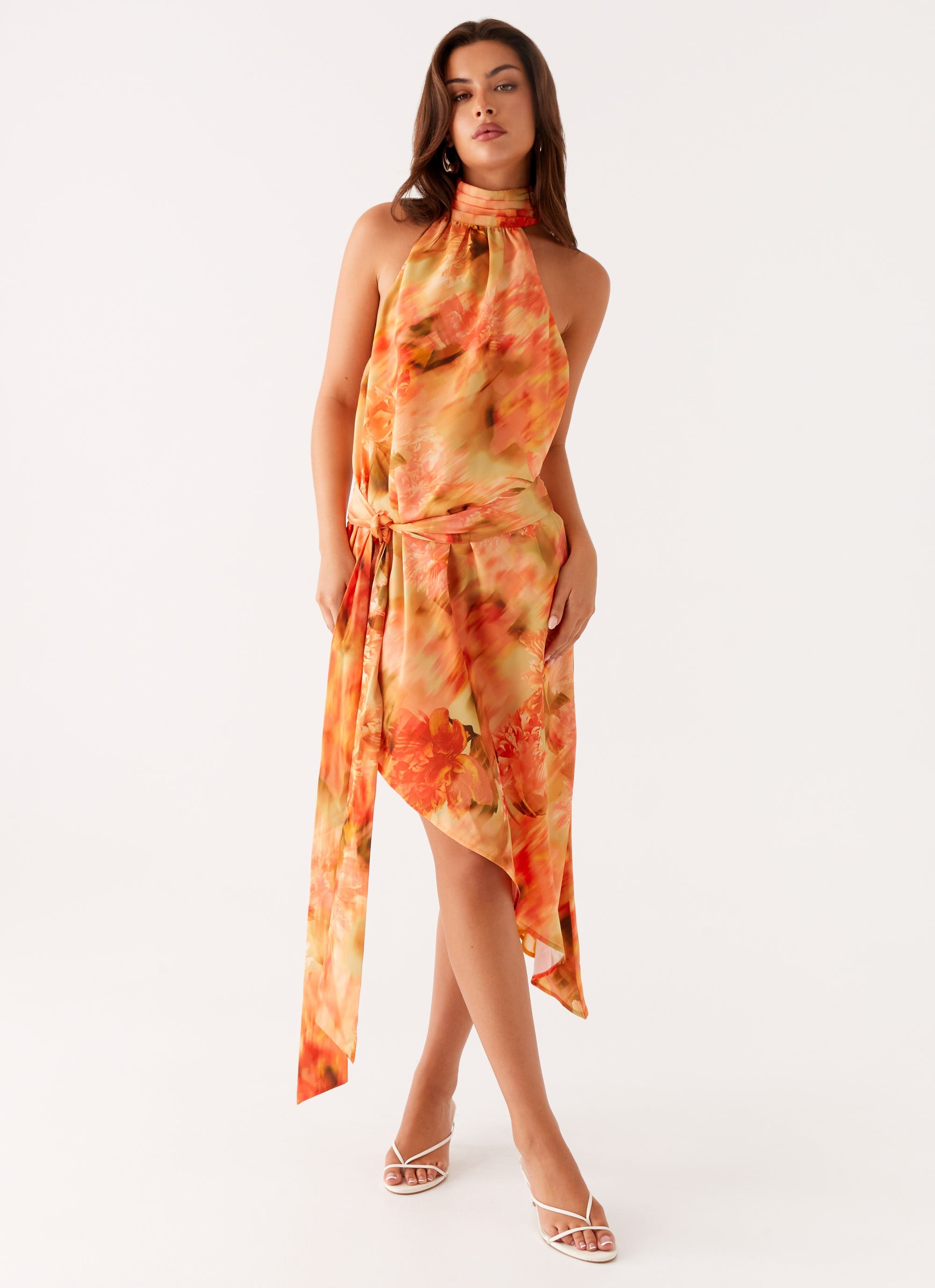 Lou Midi Dress - Sunset Floral