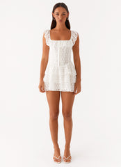 Paradise Dreams Corset Mini Dress - White