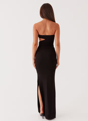 Into Pieces Mesh Maxi Dress - Black