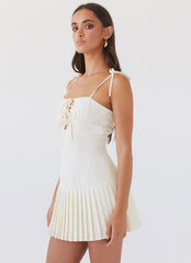 Love Seeker Corset Mini Dress - Ivory