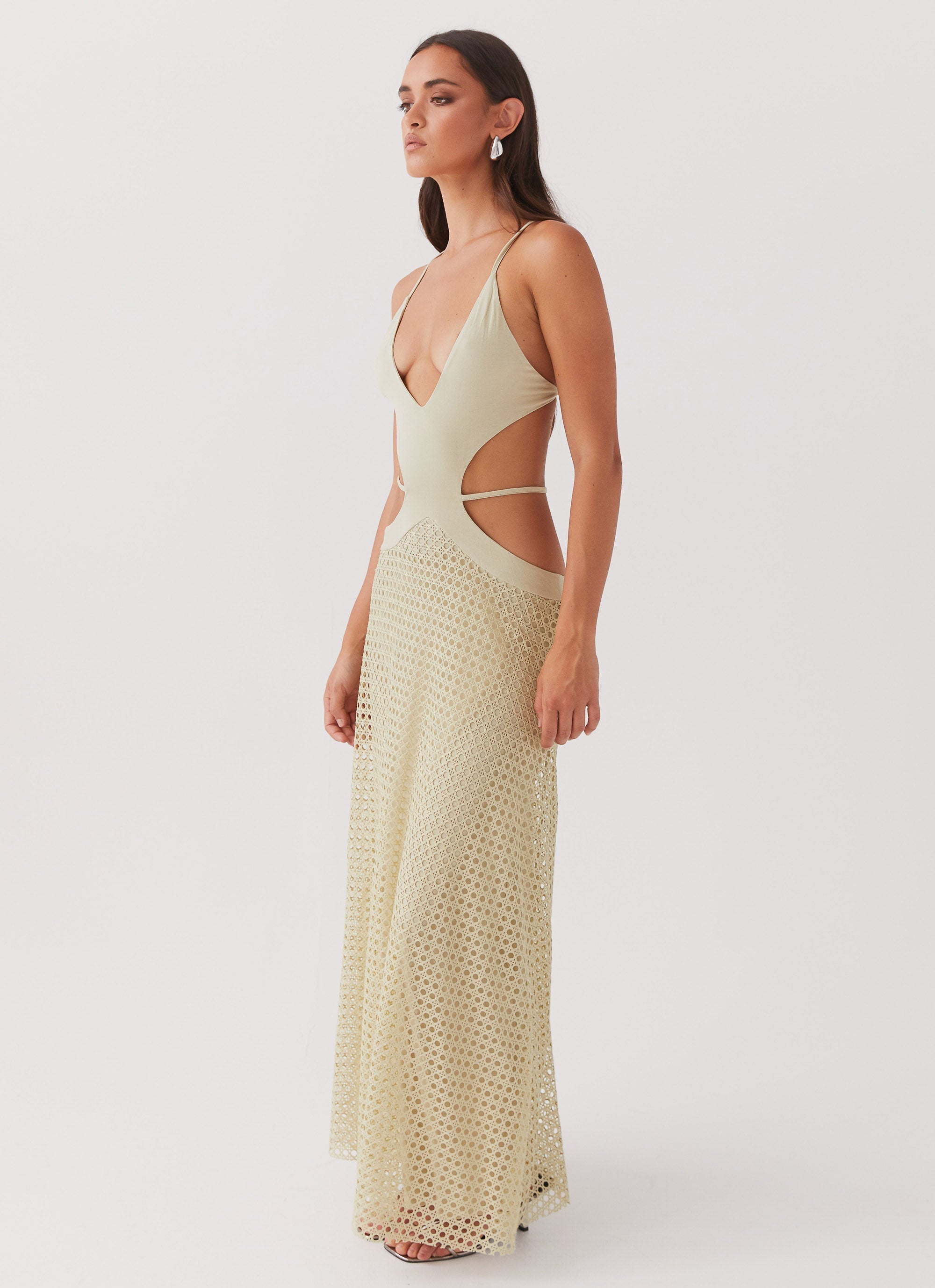 Enchanted Melodies Maxi Dress - Sage