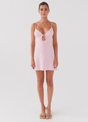 Flora Linen Mini Dress - Candy