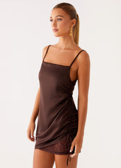 Piper Mini Dress - Chocolate