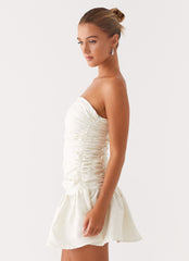 Ray Of Light Mini Dress - White