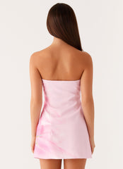 Sugar Rush Strapless Mini Dress - Pink