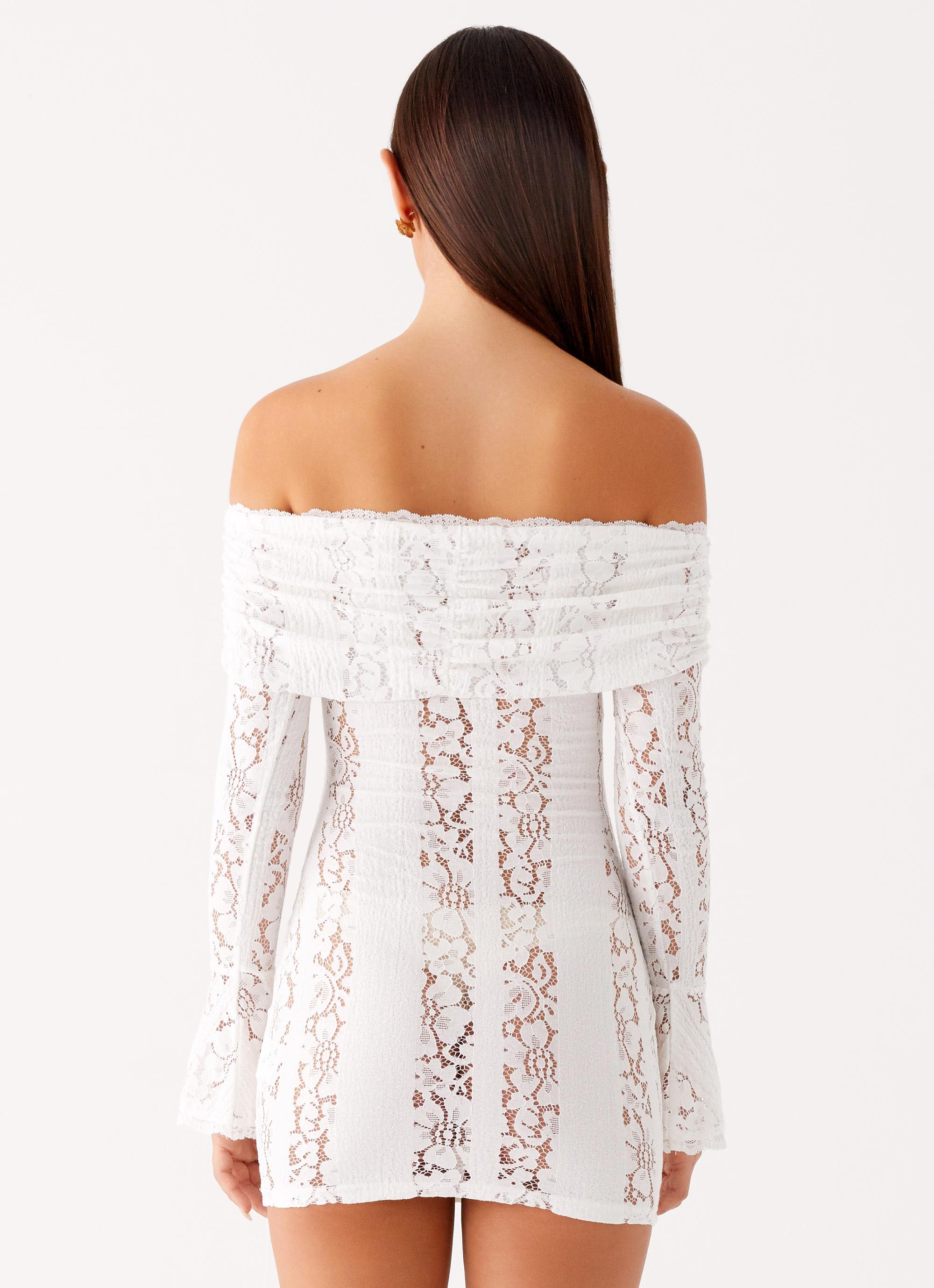 Syvanna Lace Mini Dress - White