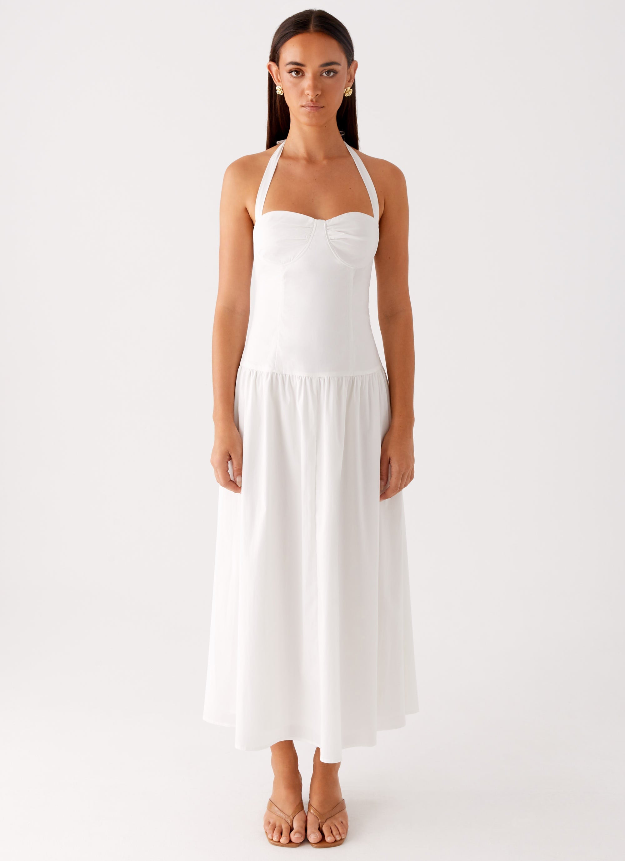 Vento Midi Dress - White